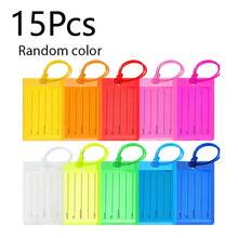 1Pc/2/4/6/8/10/12/15/20Pcs Luggage Tags, PVC Travel Bag ID Tags, Essential Airplane Travel Accessories, Suitcase Enhancement Gear - View 19