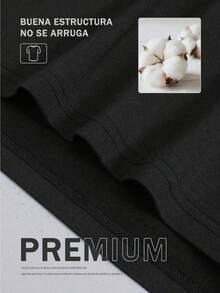 Camiseta unisex estampada, 100% algodón, corte holgado, diseño informal, perfecta para vacaciones de verano en la playa, uso diario informal y estilo urbano,camisetas para hombre,playeras - Negro - Ver 6