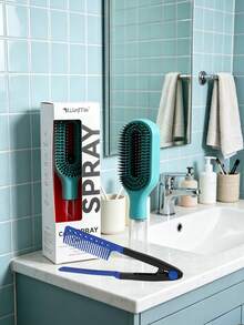 WANMEI 2-In-1 Spray Hair Brush, Built-In Water Tank, Directional Spray, Soft Bristles, Dry And Wet Use Styling Comb, Moisturizing Hair Brush, Curly Hair Comb, Hair Care, Water Sprayer, Travel Comb, Hair Brush, Hair Styling Tool - Multicolor - View 5