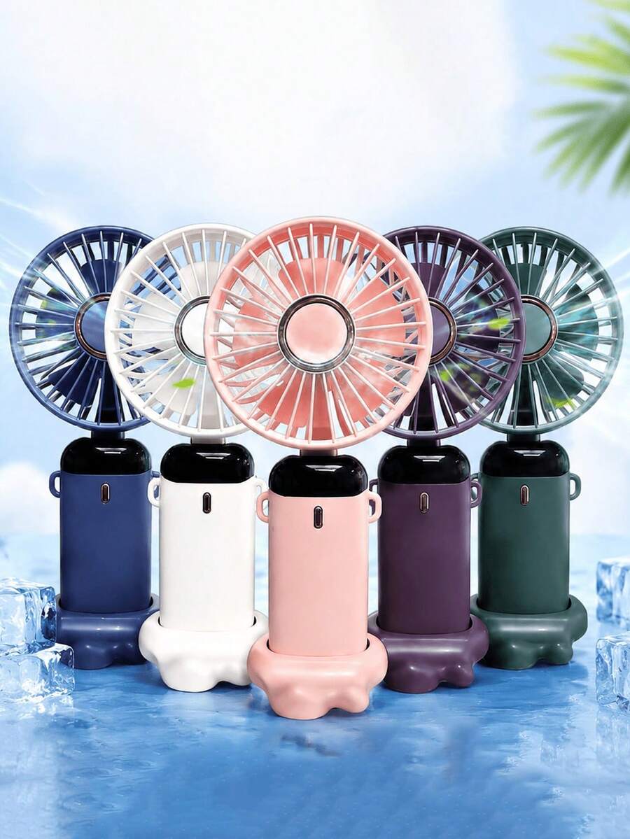 High Quality Handheld Fan, Portable Handheld Fan, USB Powered With Digital Display, Quiet Design, Suitable For Office Desk And Student Dorm, Rechargeable, Outdoor Use. Portable Handheld Fan, Battery Powered, With LED Display, 3-In-1 Handheld/Halter/Desk Fan, Gift For Women, Gift For Men