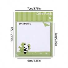 1pc Cute Cartoon Panda Pattern Sticky Notes, Writable Self-Adhesive Mini Notepad, Portable Memo Paper Suitable For School, Office, Home, DIY Scrapbook Diary To-Do List Page Marking, Cute Gift For Panda Lovers And Students - one-size - View 5