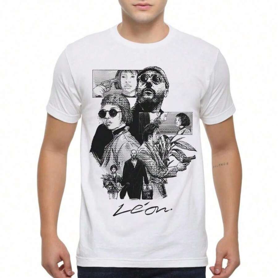 2026 Leon The Professional Movie Design Meme Gifunntyle Uni Gamer Cult Music T-Shirt P771, Top Da Donna, T-Shirt Da Donna, T-Shirt Grafiche Da Donna, T-Shirt Oversize Da Donna, T - 白色 2 - 查看 1