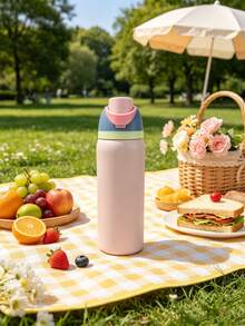 0wa Laa Pink Stainless Steel Cup, With A Capacity Of 32 Oz (945 Ml), Can Retain Heat For Up To 24 H. It Can Keep Both Hot And Cold Beverages Warm, Suitable For Brewing Coffee. The Design Is Exquisite And It Is Suitable For Use In Various Occasions. - Dusty Pink - View 1
