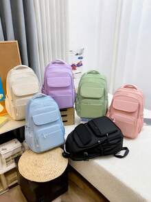 New Versatile Fashionable Minimalist Elegant Travel Backpack, Large Capacity Multifunctional Suitable For Various Occasions (No Accessories Included) - Multicolor - View 2