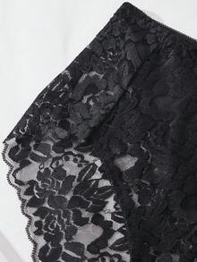 3件組大尺碼蕾絲性感女用內褲 - 彩色 - 查看 8