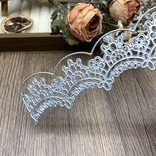 Floral Lace Metal Cutting Dies, Card Making, Paper Embossing Die Cutting Template Set, Photo Frame Scrapbook DIY Template Set - Silver-white - View 3