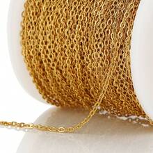 Catena a maglie O-Link a croce in acciaio inossidabile 2m/10m, taglie multiple, colore oro, adatta per braccialetti fai-da-te, collane, accessori per gioielli - Catena in acciaio inossidabile - Visualizzare 4
