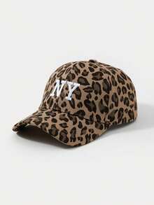 1pc Embroidered NY Leopard Print Adjustable Baseball Cap, Outdoor Sun Protection Casual Hat Suitable For Spring/Autumn Travel, Beach, Y2K Style For Boys & Girls - Baseball Cap - View 16