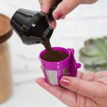 Coffee Measuring Scoop Funnel With Coffee Pods, Reusable Refillable Coffee Pods, Coffee Measuring Spoon Of 2 Tablespoon Capacity, Scoop With Funnel For Ground Coffee, Protein Powder, Tea - Multicolor - View 6
