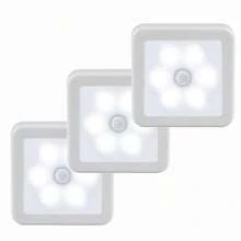 6入/3入/1入/盒 室內樓梯感應燈，電池供電衣櫥燈，無線貼附式走廊燈，便攜式LED臥室床頭櫃廚房櫥下燈 - 感應燈 - 查看 13