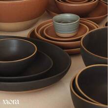 MORA Mega And Serving Dishes Set Of 2, 16 Inch And 14 Inch Ceramic Pottery Oval Platters - Microwave, Oven And Dishwasher  - Liquorice - 查看 5