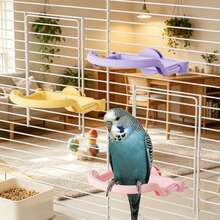 1pc Cute Textured Parrot Perch, Anti-Slip Waterproof Standing Stick, Comfortable Cage-Mount Station For Budgies & Cockatiels, All-Season Bird Accessory - View 7