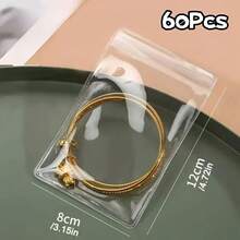 40pcs/60pcs/100pcs/PVC Transparent Jewelry Anti-Oxidation Zipper Bags, Plastic Bags For Packaging Jewelry Rings And Accessories, 46 Micron Thickness Material, Polyethylene Storage Bags For Earrings And Ornaments, 2 Desktop Storage Boxes, Jewelry Bag Storage Box, Multifunctional Desktop Organizer - Clear - View 16
