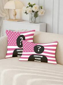 Dia da Independência dos EUA, Fronha Personalizada, Bandeira Americana Personalizada, Foto Personalizada, Fronha Macia e Confortável Personalizada, Adequada para Sala de Estar, Uso no Sofá. Imagem Especial Personalizada como Presente de Aniversário, Presente Familiar, Presente de Casamento, Lembrança. Impressão Unilateral, Adequada para Todas as Estações, Lavável - Multicolorido - Visão 4