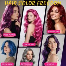 Ytruns Spray de Cor de Cabelo Temporário Metálico Mudança de Cor Instantânea Spray de Tinta de Cabelo Lavável Textura Metálica Brilhante Fórmula de Secagem Rápida Não Pegajosa Spray de Penteado de Cabelo Brilhante Cosplay Palco - Multicolorido - Visão 8