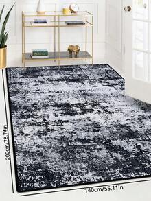 1pc Modern Geometric Area Rug, Washable Patchwork Print Polyester Rectangular Carpet, Easy Care Suitable For Living Room, Hallway, Bedside, Sitting Room, Bedroom, Office, Kitchen, Farmhouse Home Decor - Multicolor - View 9
