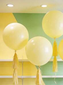 Globos Gigantes Amarillo Pastel 36 Pulgadas - 2/4/6/8 Piezas Globos Jumbo Amarillos Grandes Redondos Globos de Látex Amarillo Claro para Decoraciones de Cumpleaños, Despedida de Soltera, Boda, Fiesta de Girasoles - maca amarilla - Ver 6