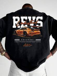 Graphic T-Shirts Fashion T-Shirt For Men Top - Black - View 1