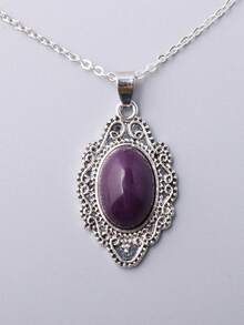 1 pieza Collar de resina púrpura, colgante de resina multicolor disponible - Morado - Ver 5