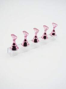 Simple Nail Art Chess Pieces Practice Nail Holders Daily Casual Tools - Pink - View 1