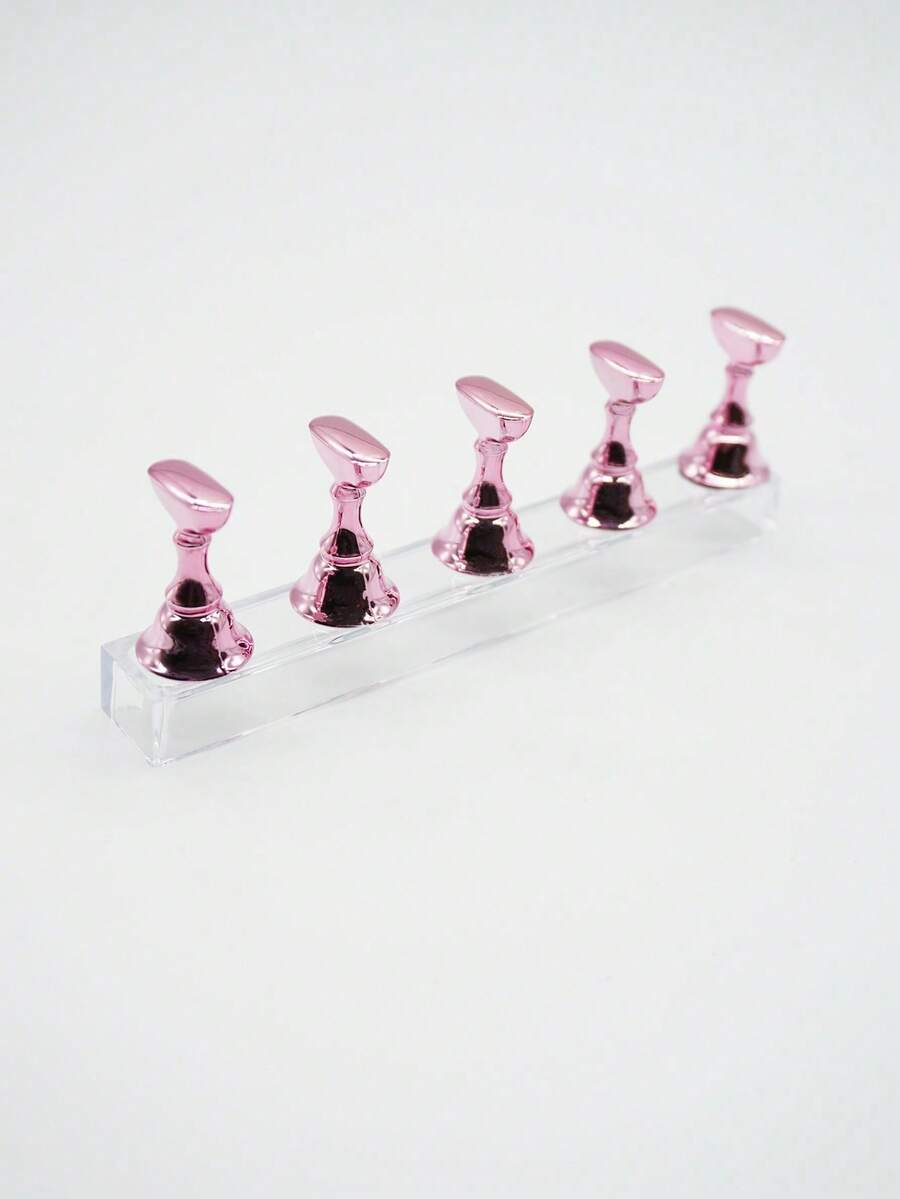 Simple Nail Art Chess Pieces Practice Nail Holders Daily Casual Tools - Pink - View 1