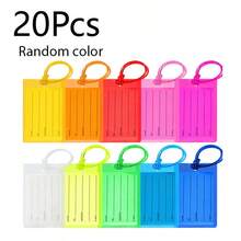 1Pc/2/4/6/8/10/12/15/20Pcs Luggage Tags, PVC Travel Bag ID Tags, Essential Airplane Travel Accessories, Suitcase Enhancement Gear - View 21