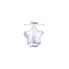 100pcs AB Plated Acrylic Pentagram Straight Hole Beads, Colorful Cute Loose Beads For DIY Bracelet, Necklace, Jewelry Making Accessories - Five-pointed Star Bead - View 4