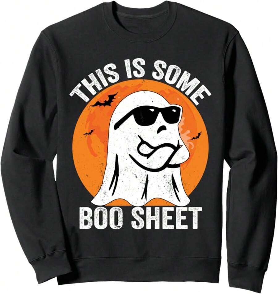 This Is A Fun Angry Ghost Halloween Sweatshirt. - 黑色 - 查看 1