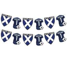 1 Set, Bandera de Fútbol "¡Vamos Escocia!", Decoración de Bandera para Reunión de Fans del Equipo de Escocia, Bandera de Camiseta del Equipo de Fútbol de Escocia, Decoración de Fiesta con Tema de Bandera Saltire, Bandera de Fútbol de Escocia, Emblema del Equipo de Escocia, Bandera de Reunión de Fans con Tema de Camiseta y Fútbol - Camiseta de fútbol digital escocesa - Ver 1