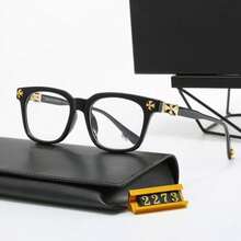 1pc Vintage Square Frame Glasses Men And Women, Non-Prescription Eyewear, PC Lens And Frame, Blue Light, Includes Cleaning Cloth, Photo Props - 彩色 - 查看 9