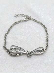 1pc Vintage Bohemian Style Dragonfly Creative Bracelet, Personalized Jewelry Gift Suitable For Women's Daily, Party, Travel Wear - Silver - View 2