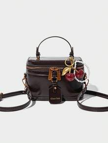 Niche Design Fashion Forward Faux Leather Handbag, Vintage Exquisite Crossbody Bag, Suitable For Commuting And Dating - Coffee - View 6
