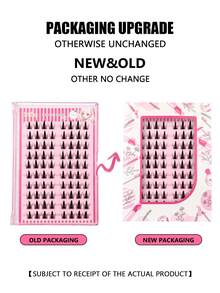 Asiteo 80pcs C-Curl Lash Extension Clusters, Bulu Mata Palsu Gaya Kartun DIY, Bulu Mata Palsu Campuran Panjang Alami, Ekstensi Bulu Mata Individual untuk Makeup - C - View 7