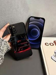 Golf negro, calle roja neónfunda de teléfono Fundas compatibles con ,Apple,VIVO,OPPO,,, y Honor.Fabricadas en silicona TPU,ofrecen protección contra golpes y caídas. - Negro - Ver 4