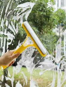 4-In-1 Glass Squeegee With Scraper And Sprayer, 3-In-1 Window Cleaner, Multi-Functional Handheld Window Scraper, Spray, Clean And Scrape, Suitable For Windows, Tiles, Car Windshield, Mirrors, Bathroom Cleaning, Kitchen, Bathroom, Home Supplies - Blue - View 12