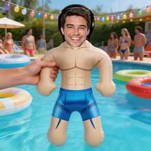 1pc Personalized Inflatable Blow-Up Doll, Customized With Your Face, Humorous Bachelorette Party, Bridal Gift, Inflatable Man, Wedding Favor, Special Occasion - Multicolor - View 4