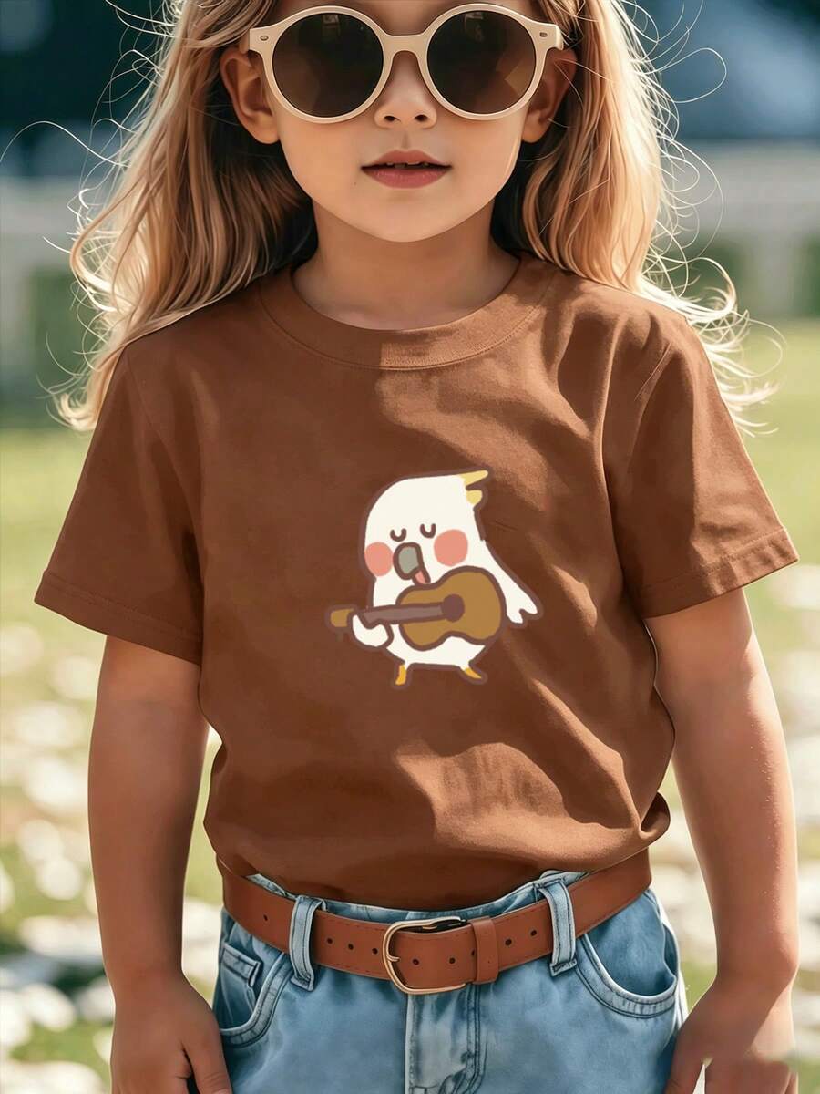 Young Girls T-Shirts - Brown - View 1