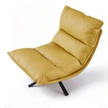 Floor Sofa Chair Modern Luxury Fabric Single Leisure Chair Swivel Sofa Recliner - Yellow - View 5