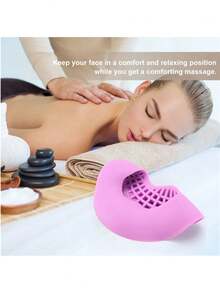 Silicone Face Massage Pillow,SPA Beauty Face Relax Headrest,Salon Skin Care Soft Overlay Travel Head Support - Multicolor - View 7