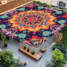 1pc - Bohemian Mandala Design Sunshade - Lightweight Polyester Sunshade, Suitable For Beach, Camping, Garden And Picnic - Outdoor Adventure Shade (Poles Not Included) - B - View 1