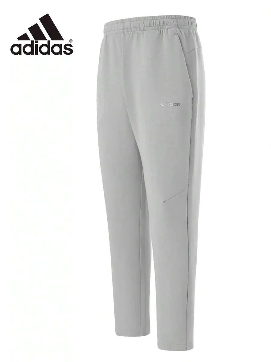 Adidas New Straight Leg Men's Versatile Casual Long Pants - Grey - View 1