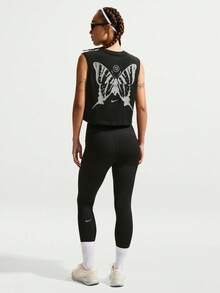 Nike Swift Butterfly Dri-FIT 女款快乾無袖跑步T恤 IM0632-010 - 黑色 - 查看 5