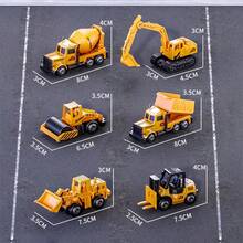 Construction Vehicle Doll Set, Includes 6 Vehicles And 8 Worker Figures, Push-Pull Doll Cars, Suitable For 3, 4, 5, 6, 7 Years Old Children's Birthday Gift - Multicolor - View 11