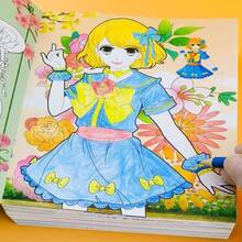 4本公主著色書，適合3歲以上女孩，可愛時尚服飾插圖，完美無螢幕旅行活動，適合假期樂趣、女孩生日禮物、開學用品，提升創造力，設計精美 - 4 Girls' Coloring Books - 查看 7