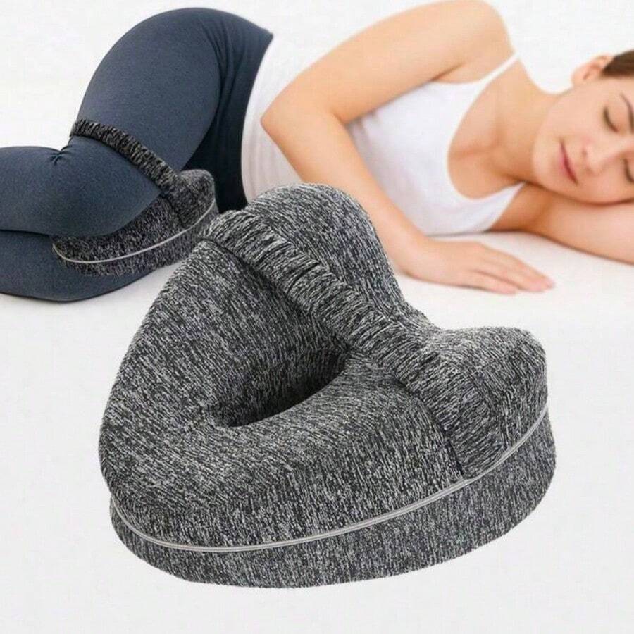 Memory Foam Knee Pillow For Side Sleepers - Adjustable Strap, Leg Support Cushion, Essential For Pregnant Women, Removable & Washable Cover, Suitable For Home, Bedroom, Travel, Airport - Hollowed-out Leg Clip - View 1