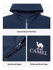 CAMEL CROWN Men's Outdoor Sun Protection Jacket, UV Protection, Waterproof, Cool, Moisture Wicking, Quick Dry. Suitable For Spring/Autumn/Summer. Unisex Style. - Penghu Blue - View 4