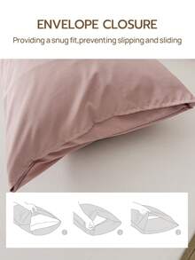 1pc 100% Polyester Lace Solid Color Pillowcase (Pillow Insert Not Included), Suitable For Bedroom Decor, Wedding, Romantic, Bohemian Style - Red Bean Paste - View 6