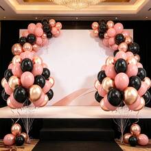 27/36pcs Party Balloon Set, Includes Matte Black, Champagne Gold And Vintage Pink 10-Inch Thick Anti-Burst Latex Balloons, Optional Ribbon Matching, Perfect For Birthday, Theme Party, Shower, Wedding, Valentine's Day, Proposal Engagement, Anniversary, Prom, Gender Reveal Decoration And Other Important Holidays, Suitable For Indoor And Outdoor Photography Props And Decoration - View 6