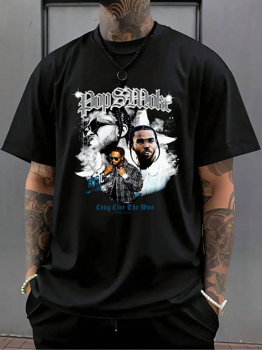 Men Sports Tees & Tanks - 黑色 - 查看 1