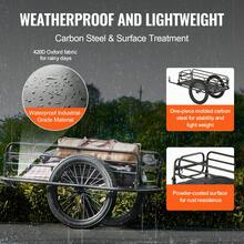 Bike Cargo Trailer, 275 Lbs Load Capacity, Heavy-Duty Bicycle Wagon Cart, Foldable Compact Storage & Quick Release With Universal Hitch, 20" Wheels, Fits Most Bike Wheels, Carbon Steel Frame - 275 Lbs - View 3